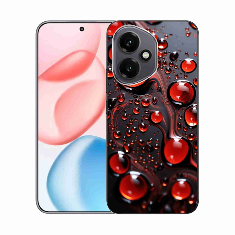 Gélový kryt mmCase na Honor 400 - červené kvapky 2