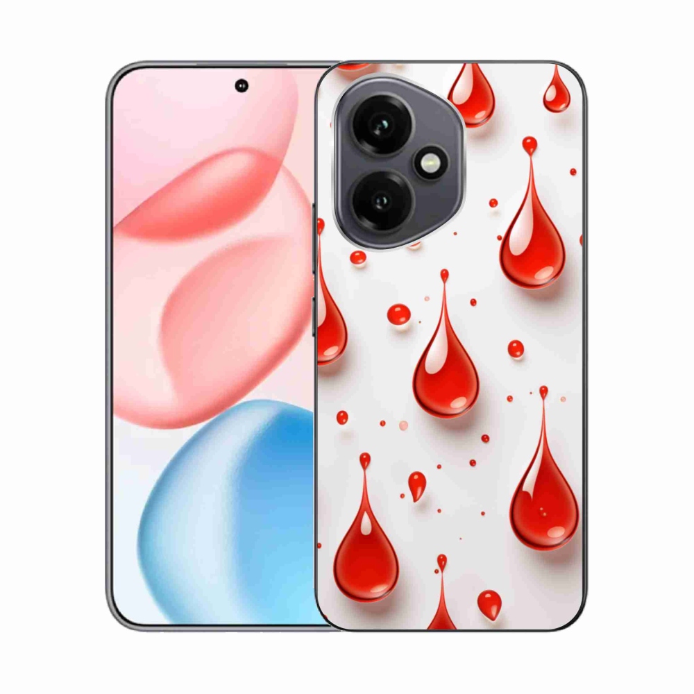 Gélový kryt mmCase na Honor 400 - červené kvapky