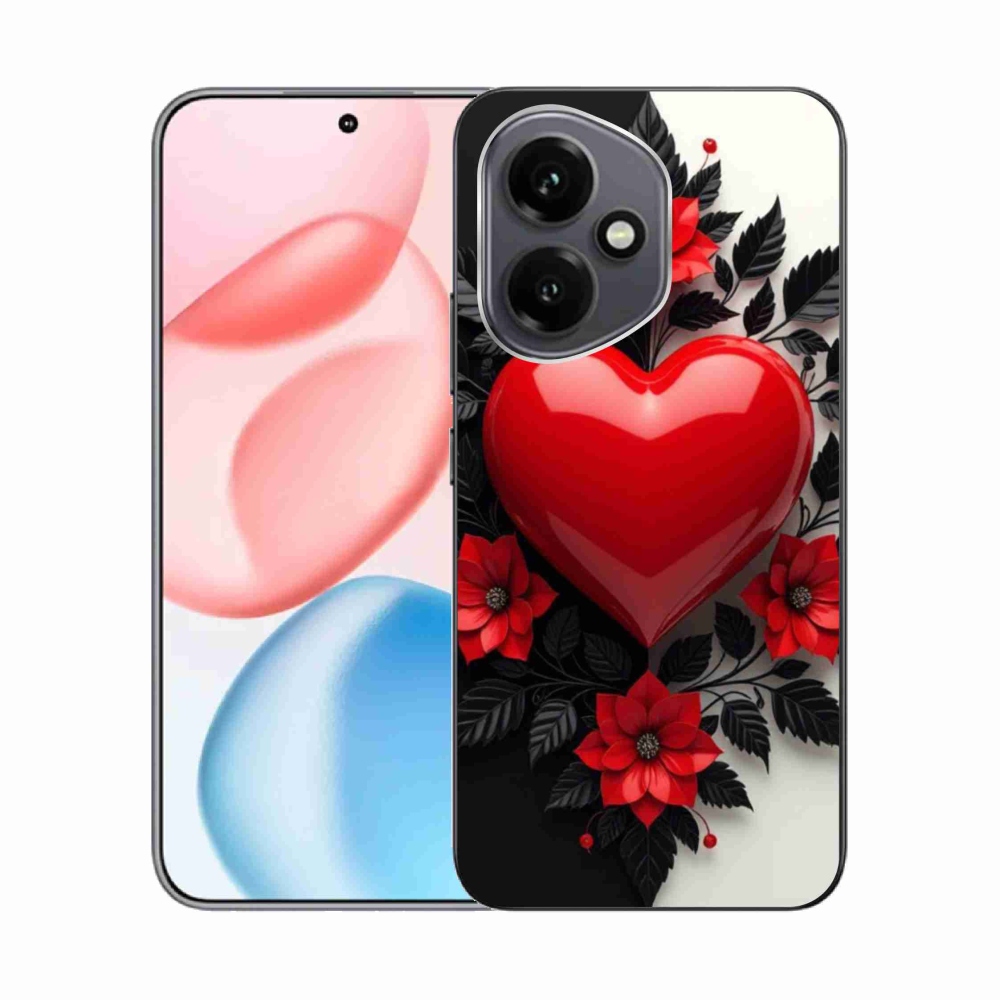 Gélový kryt mmCase na Honor 400 - červené srdce