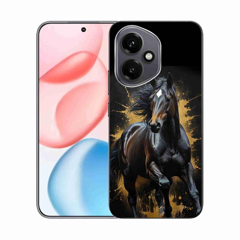 Gélový kryt mmCase na Honor 400 - elegantný čierny žrebec