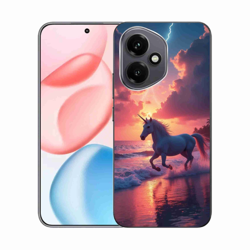 Gélový kryt mmCase na Honor 400 - jednorožec na pláži