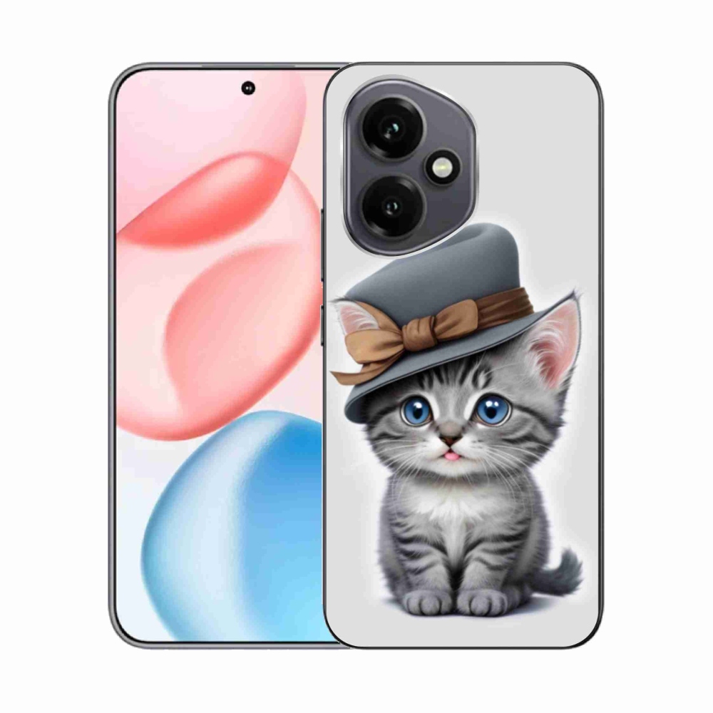 Gélový kryt mmCase na Honor 400 - mačiatko s klobúkom