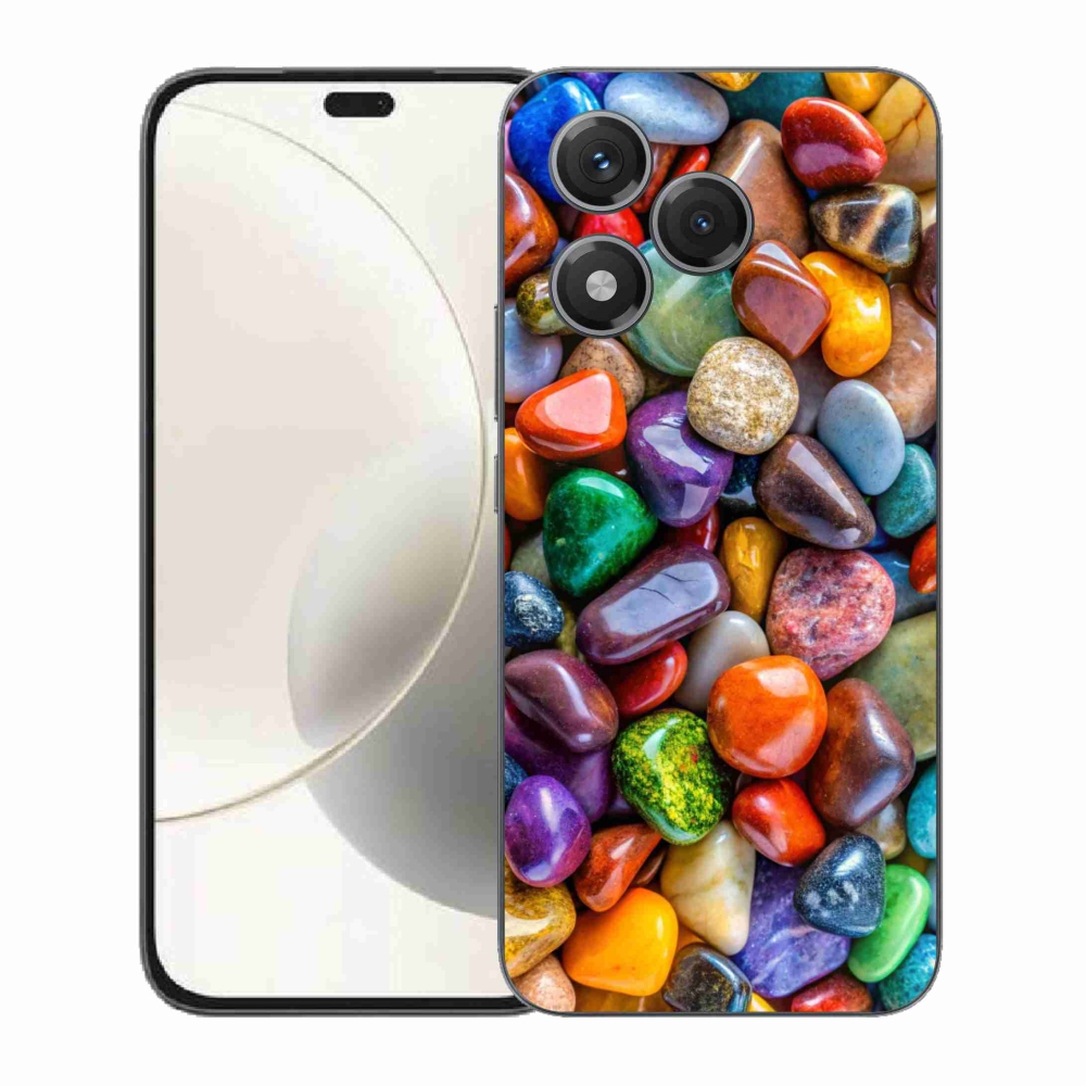 Gélový kryt mmCase na Honor 400 Lite - farebné kamienky