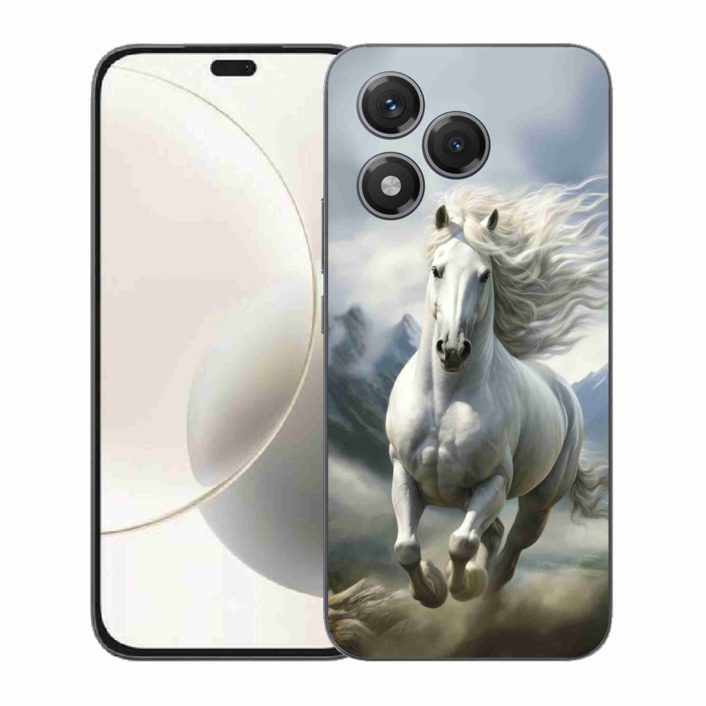 Gélový kryt mmCase na Honor 400 Lite - bežiaci biely kôň 3