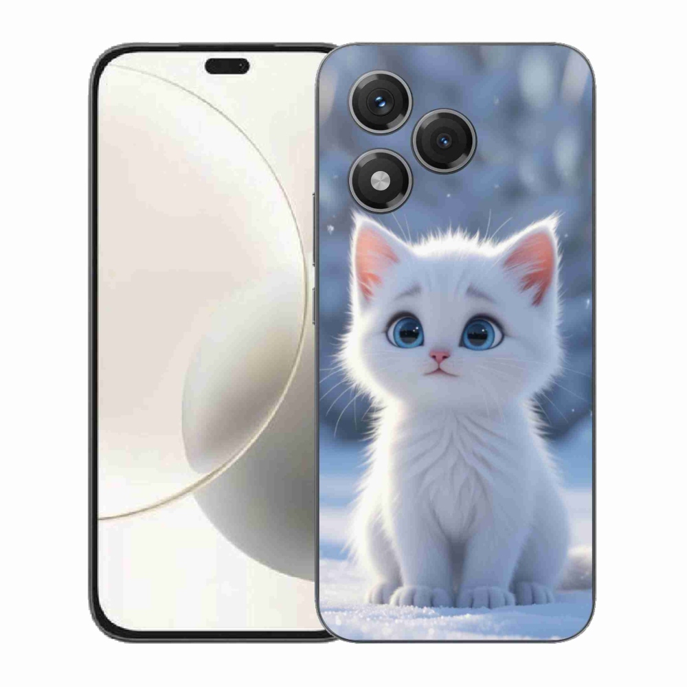 Gélový kryt mmCase na Honor 400 Lite - biele mačiatko 3