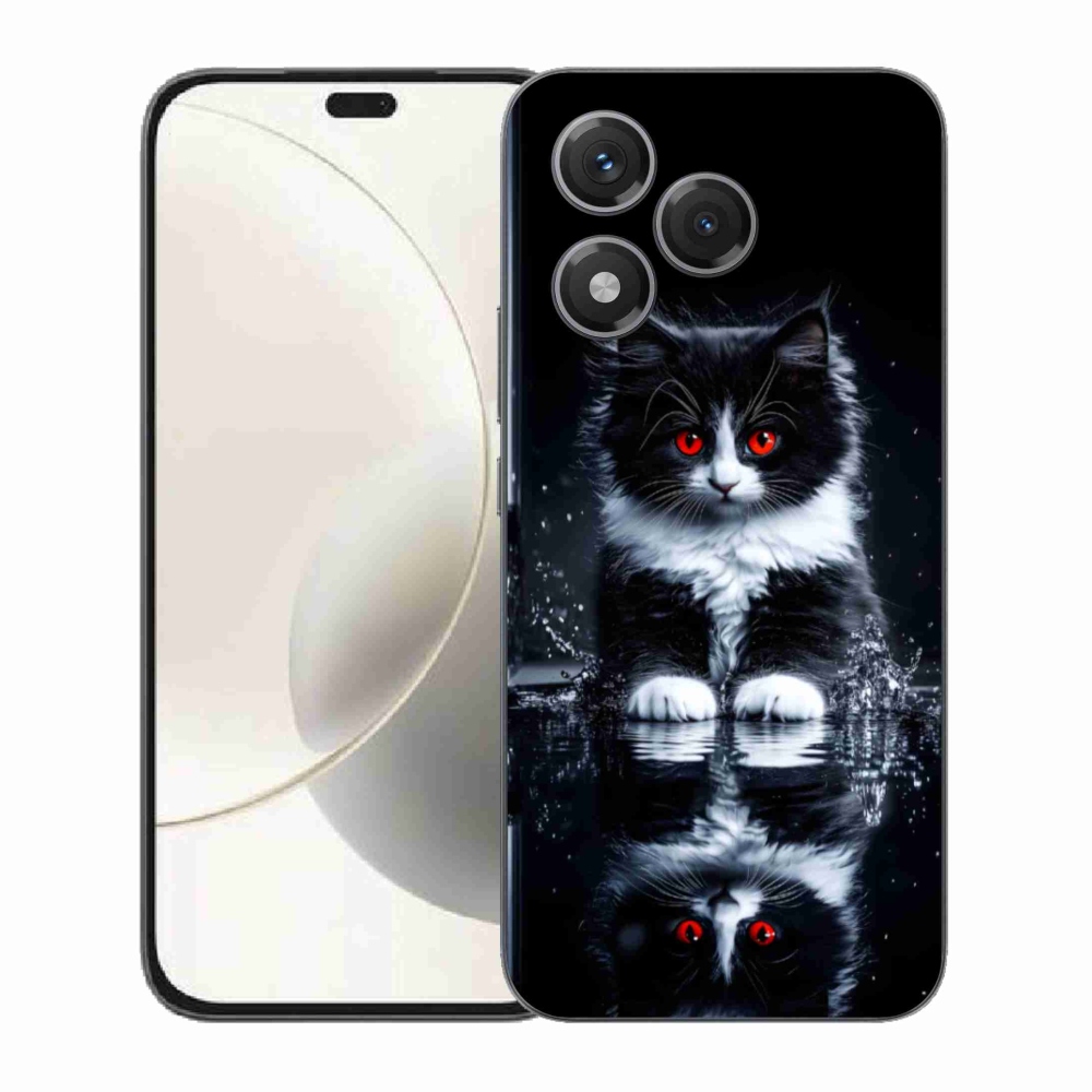 Gélový kryt mmCase na Honor 400 Lite - čiernobiele mačiatko