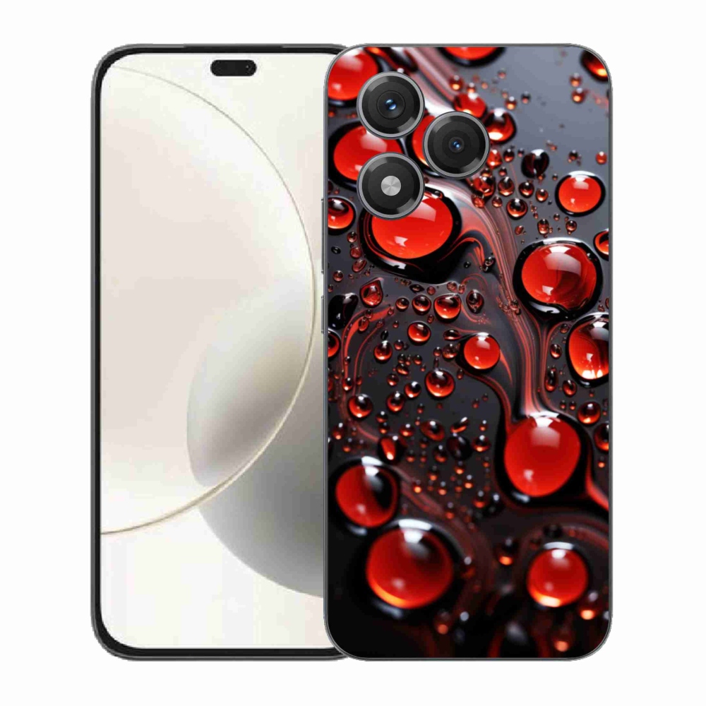 Gélový kryt mmCase na Honor 400 Lite - červené kvapky 2