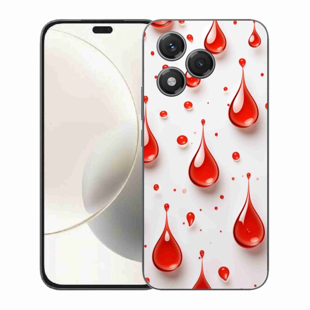 Gélový kryt mmCase na Honor 400 Lite - červené kvapky