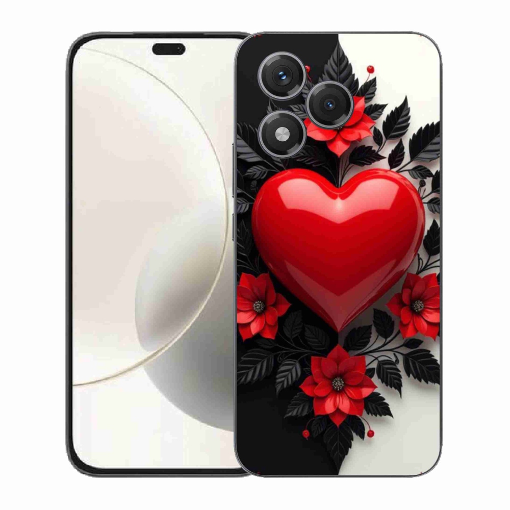 Gélový kryt mmCase na Honor 400 Lite - červené srdce