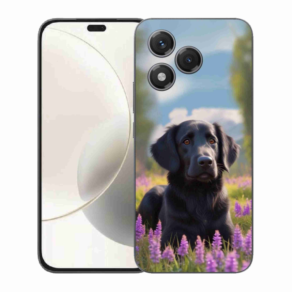 Gélový kryt mmCase na Honor 400 Lite - elegantný čierny retriever