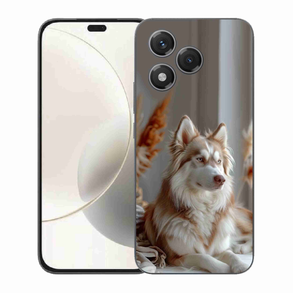 Gélový kryt mmCase na Honor 400 Lite - pokojný sibírsky husky
