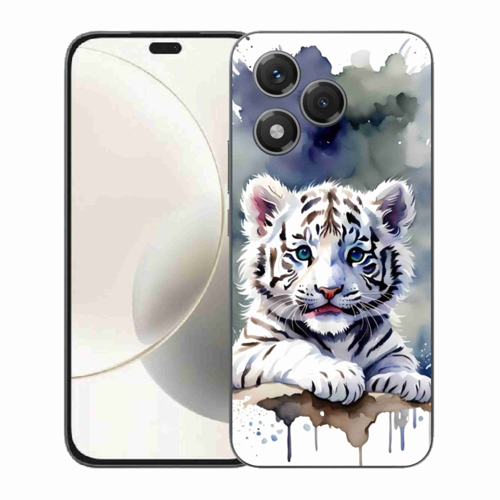 Gélový kryt mmCase na Honor 400 Lite - mláďa bieleho tigra