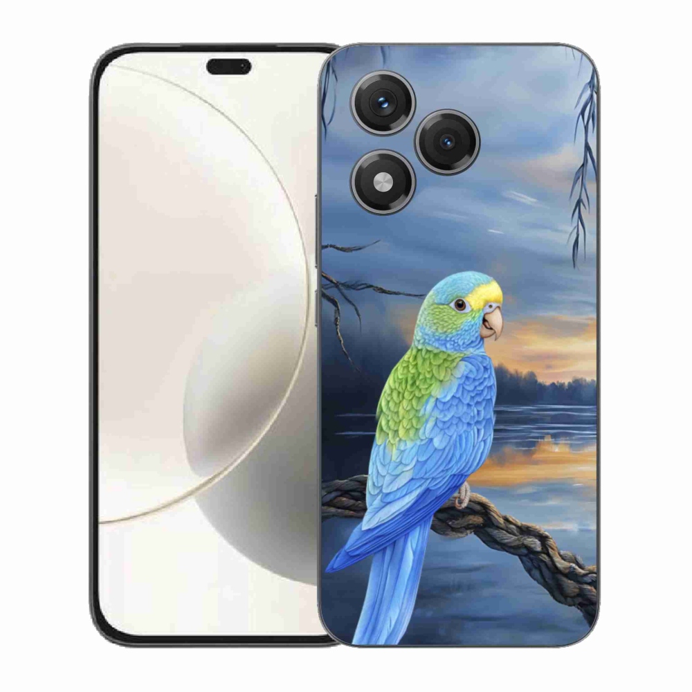 Gélový kryt mmCase na Honor 400 Lite - modrý papagáj