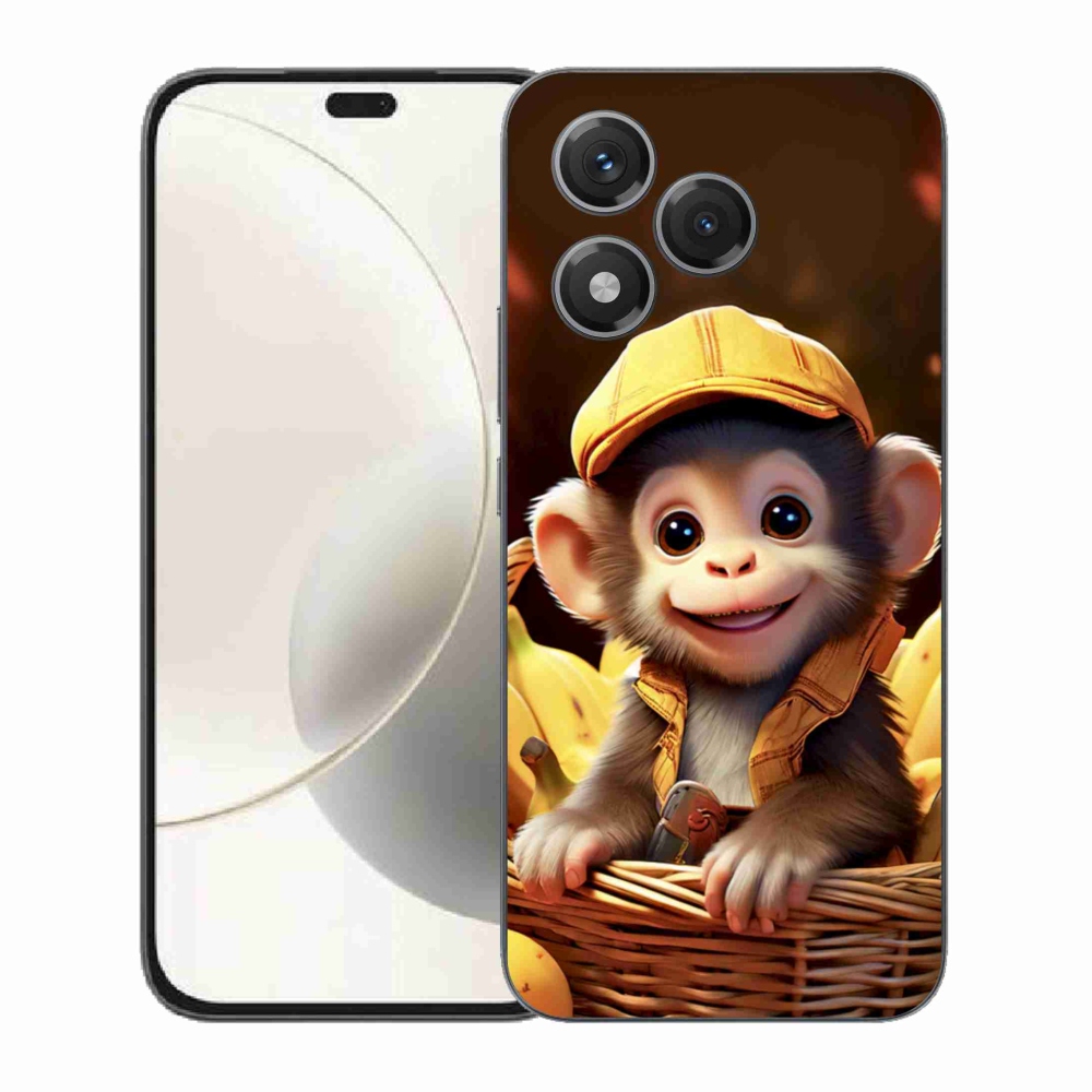 Gélový kryt mmCase na Honor 400 Lite - opice v košíku
