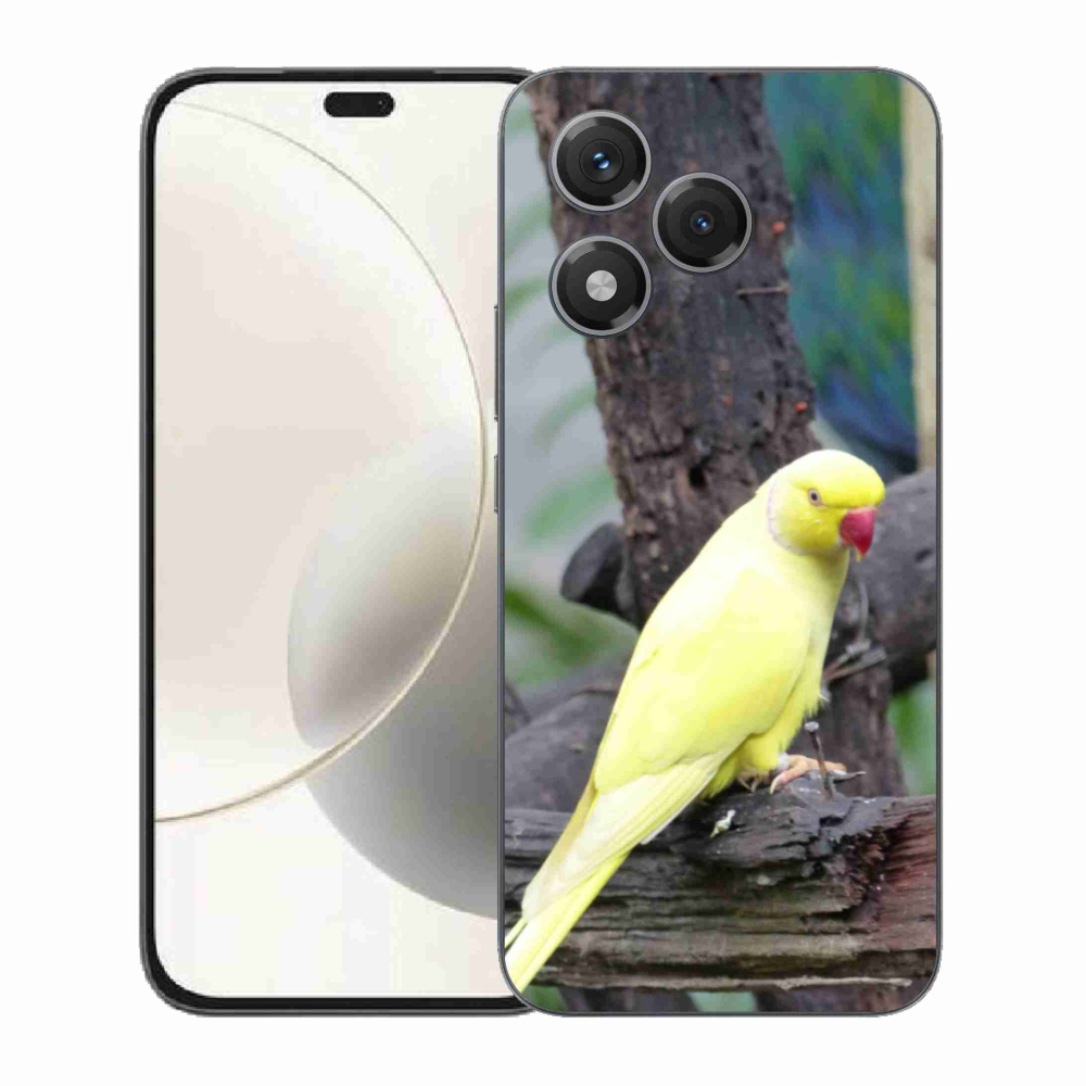 Gélový kryt mmCase na Honor 400 Lite - papagáj alexander žltý