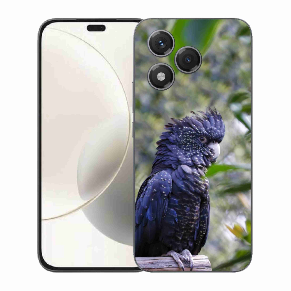 Gélový kryt mmCase na Honor 400 Lite - papagáj kakadu čierny