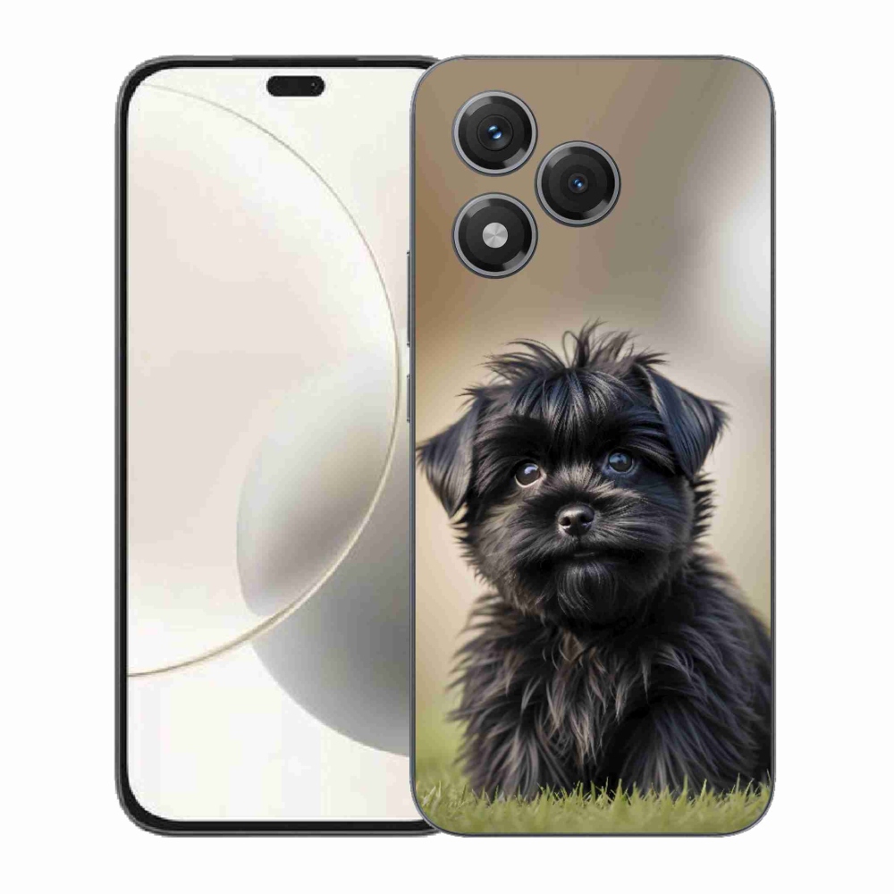 Gélový kryt mmCase na Honor 400 Lite - roztomilý čierny psík