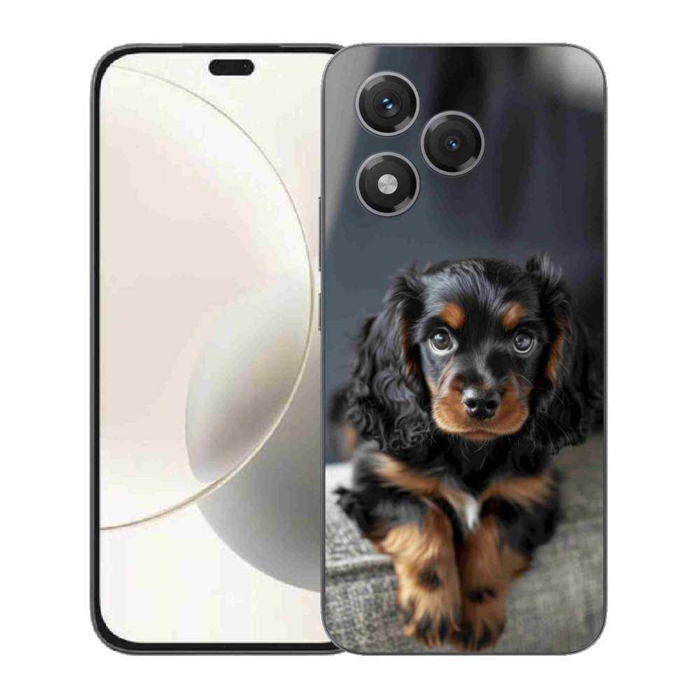 Gélový kryt mmCase na Honor 400 Lite - roztomilý dlhosrstý jazvečík