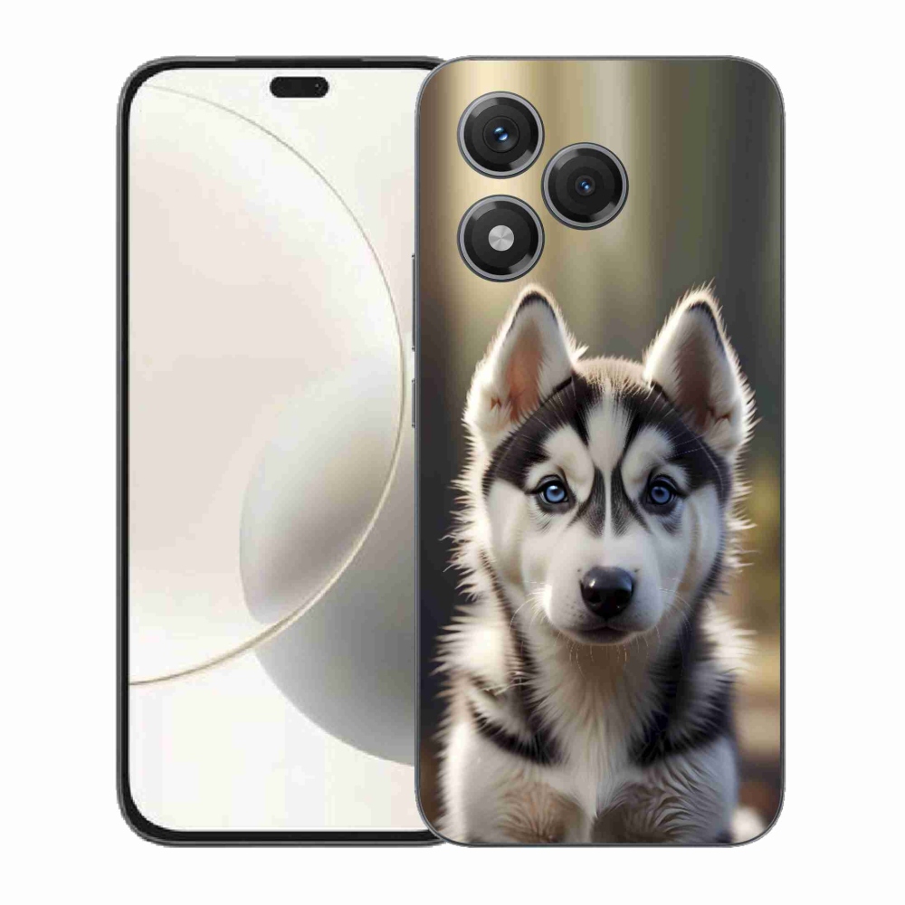 Gélový kryt mmCase na Honor 400 Lite - roztomilý sibírsky husky