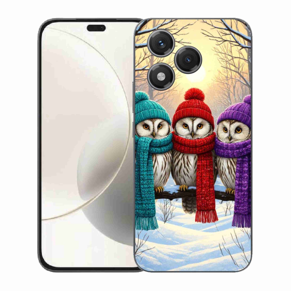 Gélový kryt mmCase na Honor 400 Lite - soví priatelia