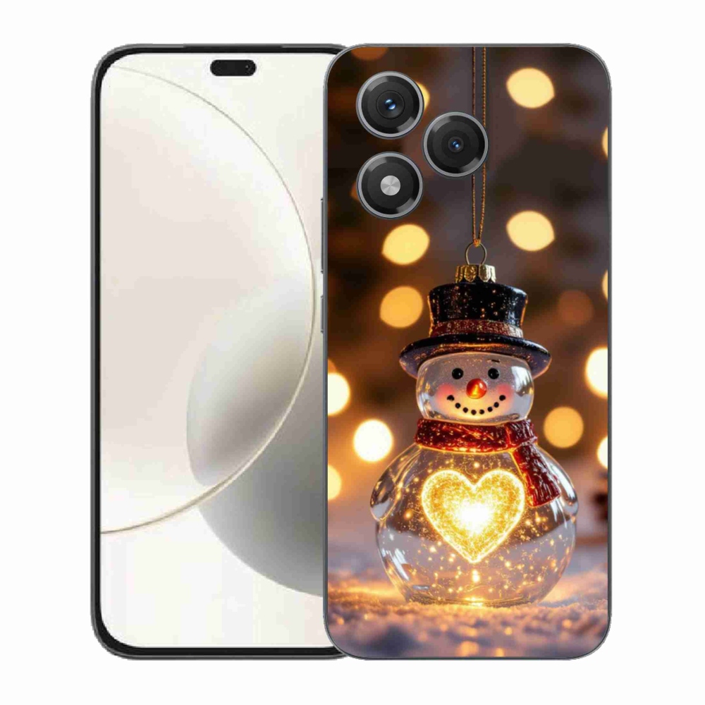 Gélový kryt mmCase na Honor 400 Lite - svietiaci vianočný snehuliak