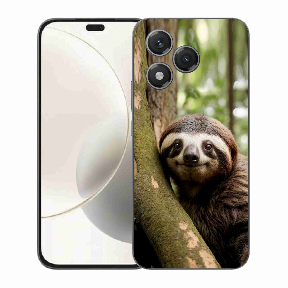 Gélový kryt mmCase na Honor 400 Lite - usmievavý leňochod