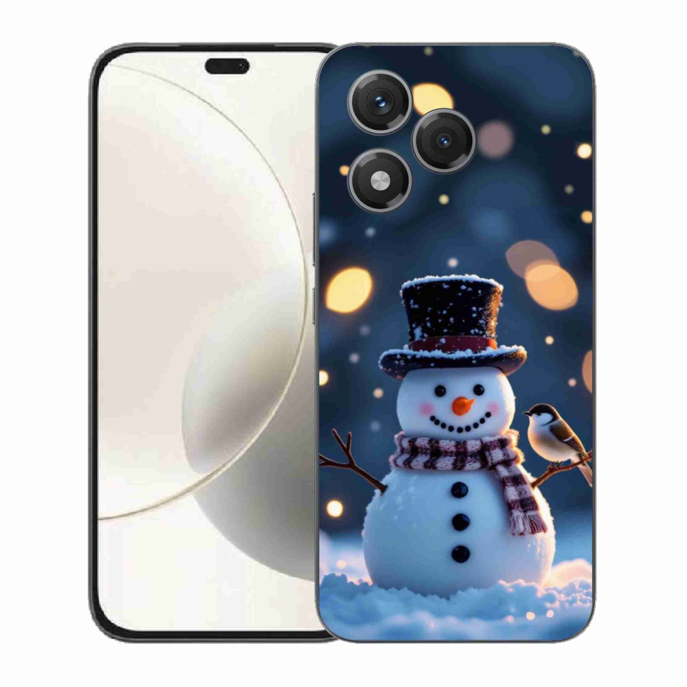 Gélový kryt mmCase na Honor 400 Lite - vianočný snehuliak