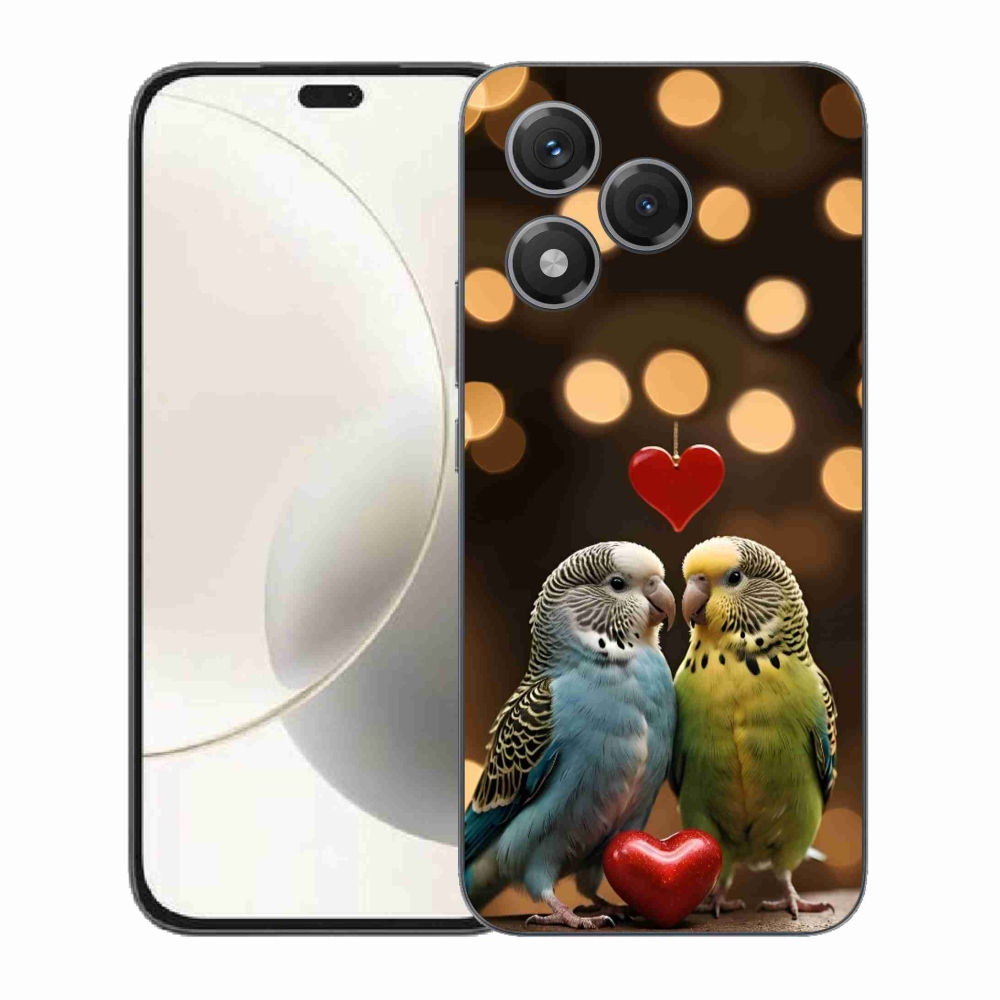 Gélový kryt mmCase na Honor 400 Lite - zamilovaní papagáje