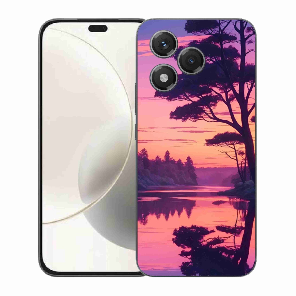 Gélový kryt mmCase na Honor 400 Lite - západ slnka nad jazerom