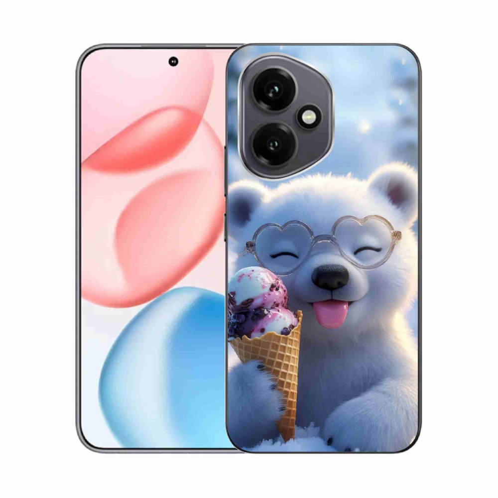 Gélový kryt mmCase na Honor 400 - medvedík so zmrzlinou