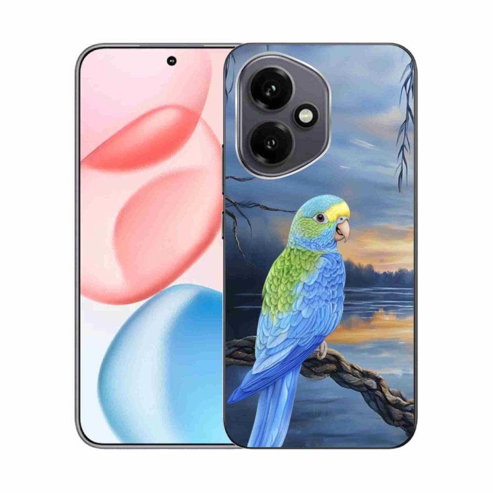 Gélový kryt mmCase na Honor 400 - modrý papagáj