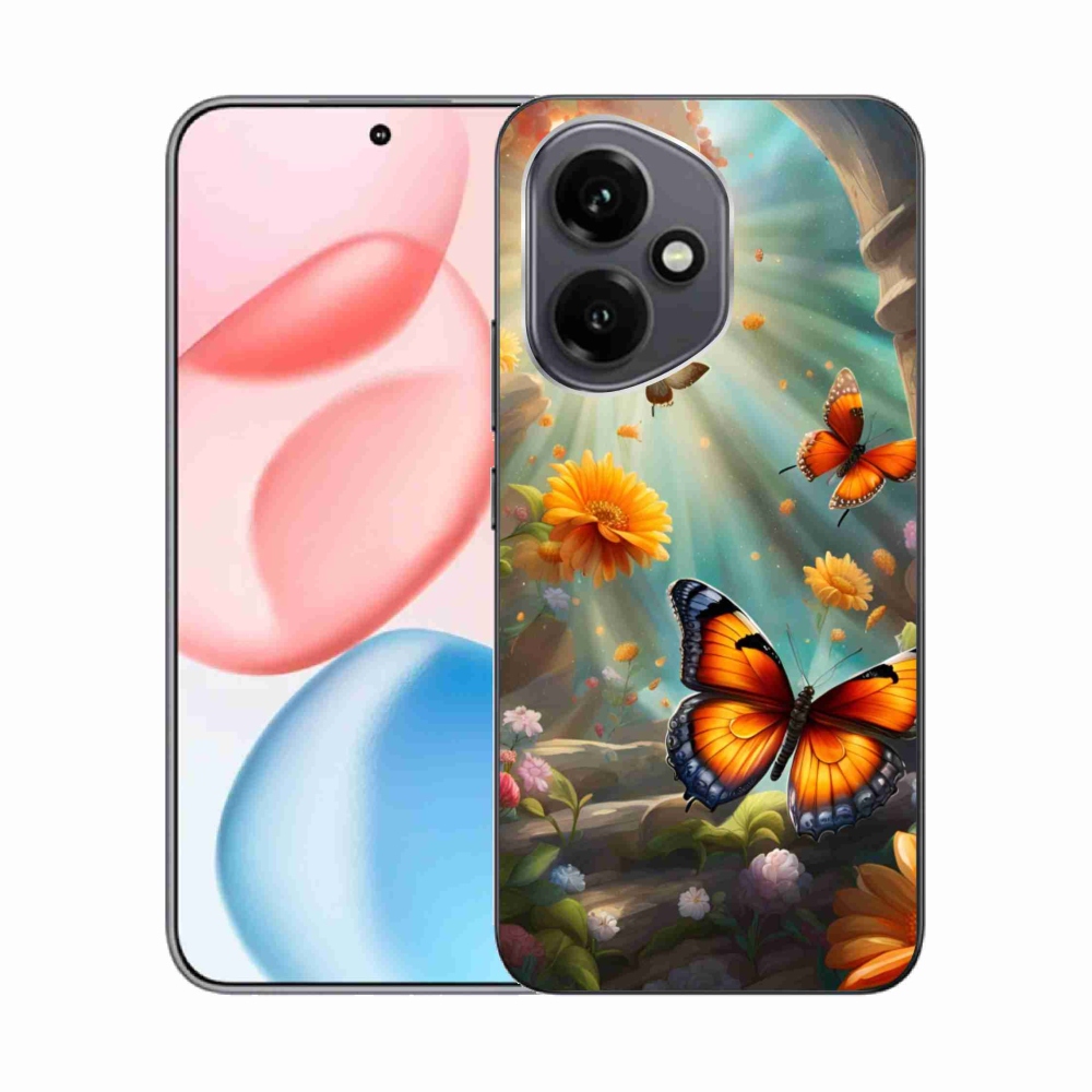 Gélový kryt mmCase na Honor 400 - motýlia záhrada 2