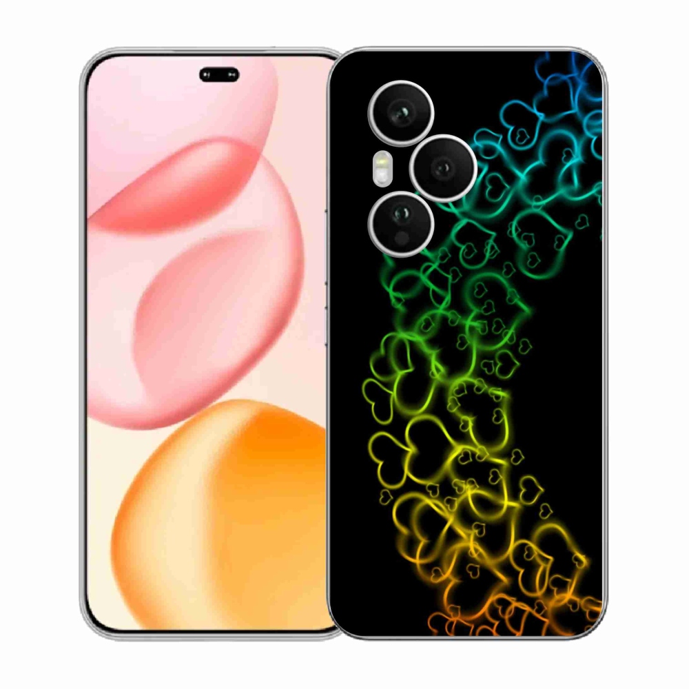 Gélový kryt mmCase na Honor 400 Pro - farebné srdiečka