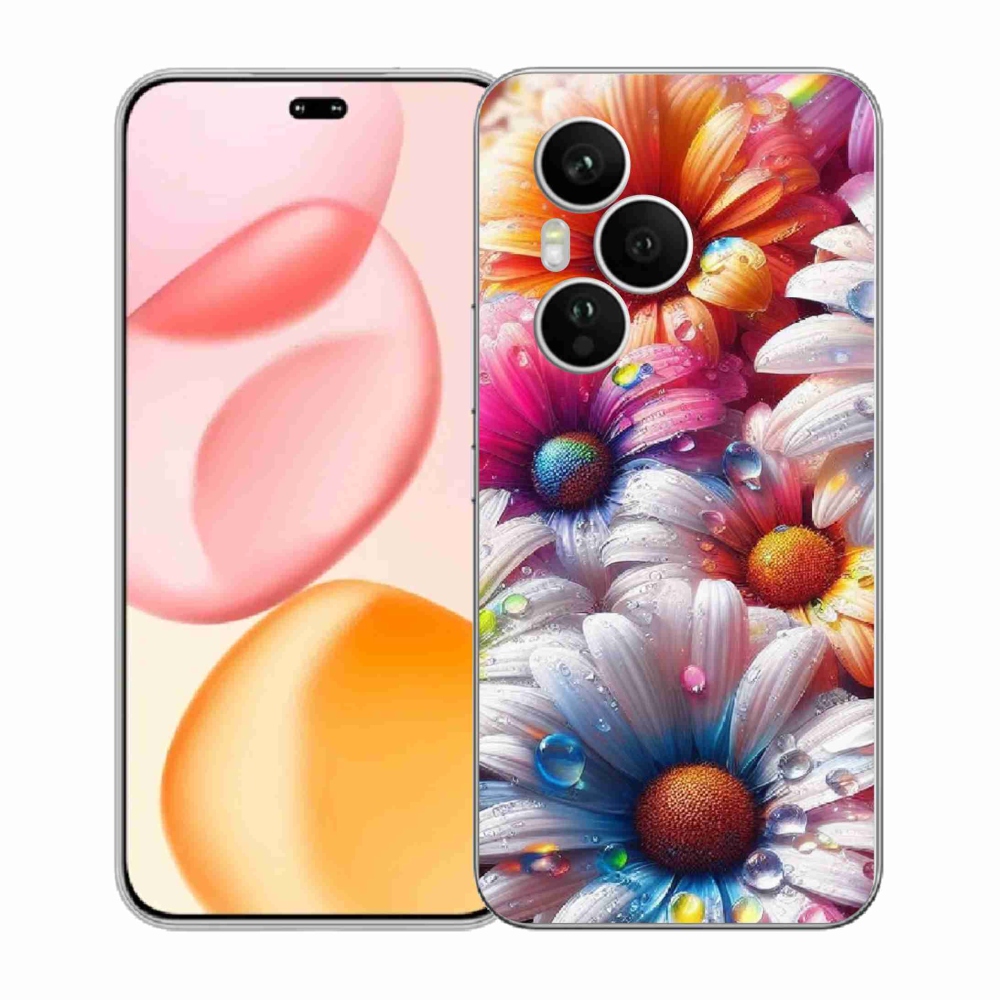 Gélový kryt mmCase na Honor 400 Pro - farebné margaréty