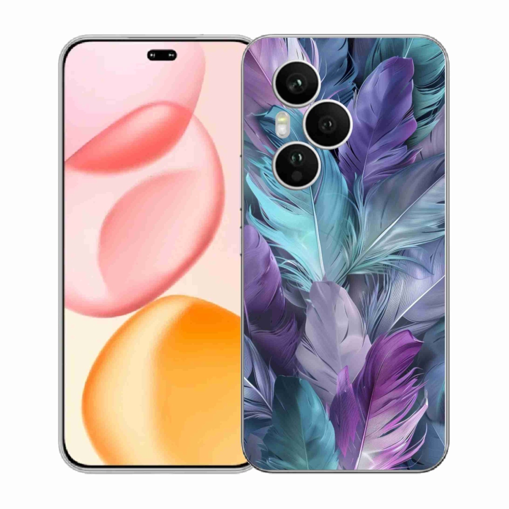Gélový kryt mmCase na Honor 400 Pro - farebné perie 2