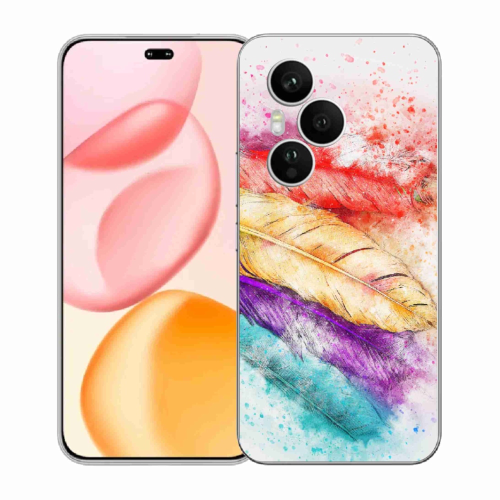 Gélový kryt mmCase na Honor 400 Pro - farebné perie