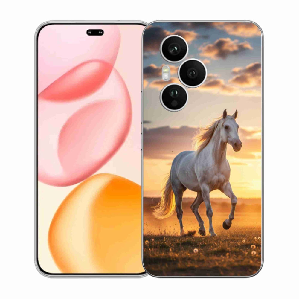 Gélový kryt mmCase na Honor 400 Pro - bežiaci biely kôň 2