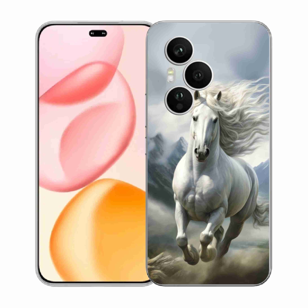 Gélový kryt mmCase na Honor 400 Pro - bežiaci biely kôň 3