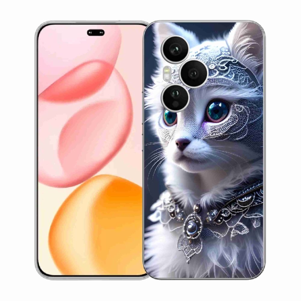 Gélový kryt mmCase na Honor 400 Pro - biela mačka
