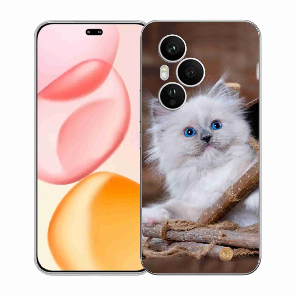 Gélový kryt mmCase na Honor 400 Pro - biele mačiatko