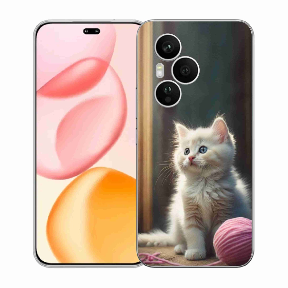 Gélový kryt mmCase na Honor 400 Pro - biele mačiatko 2