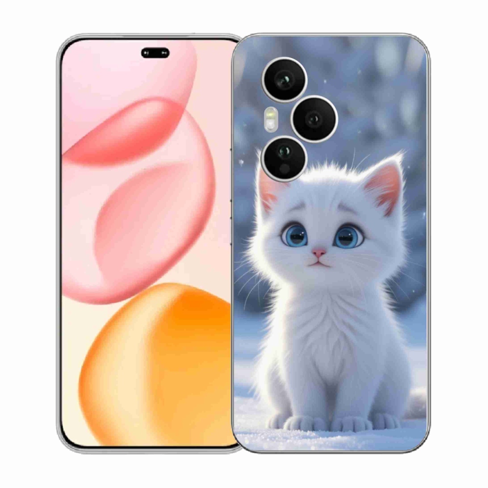 Gélový kryt mmCase na Honor 400 Pro - biele mačiatko 3