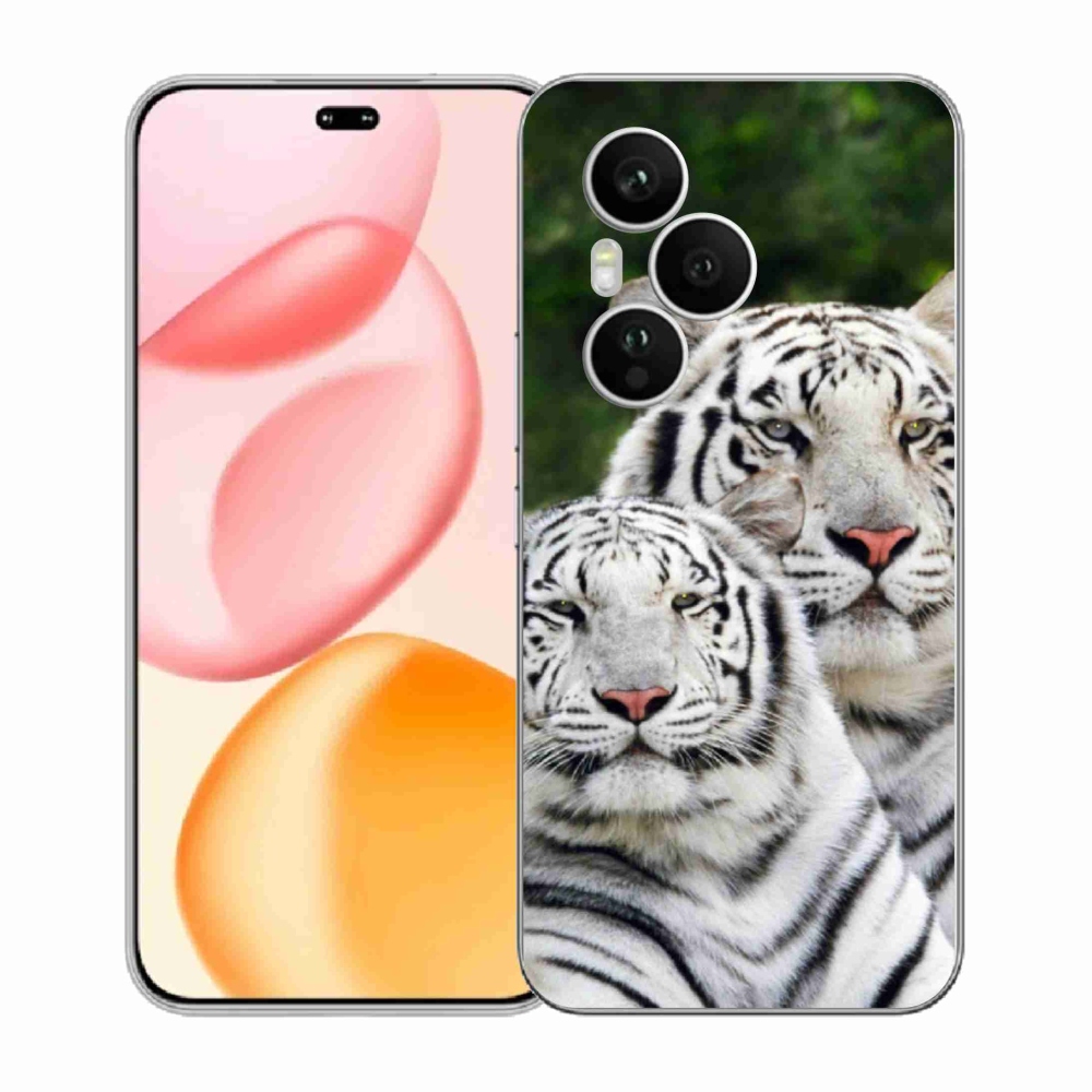 Gélový kryt mmCase na Honor 400 Pro - bieli tigre