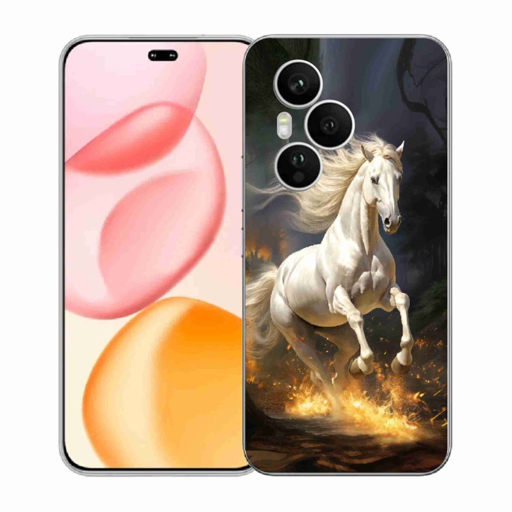Gélový kryt mmCase na Honor 400 Pro - biely kôň 2