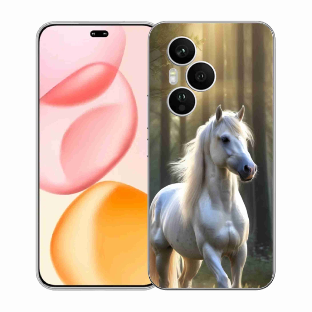Gélový kryt mmCase na Honor 400 Pro - biely kôň 3