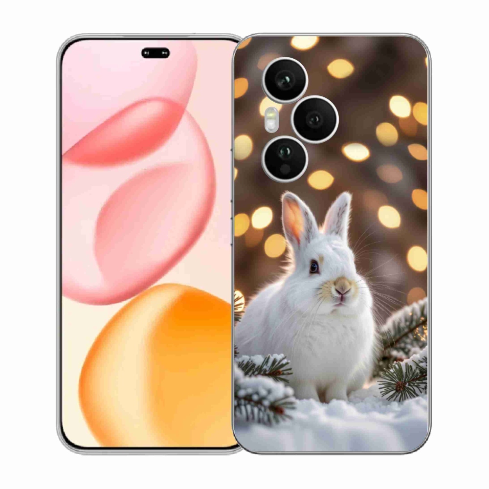 Gélový kryt mmCase na Honor 400 Pro - biely zajac
