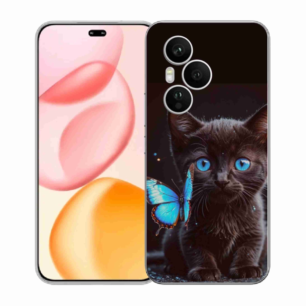 Gélový kryt mmCase na Honor 400 Pro - čierne mačiatko 3