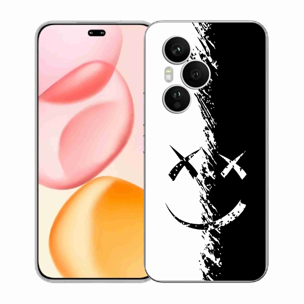 Gélový kryt mmCase na Honor 400 Pro - čiernobiely smajlík