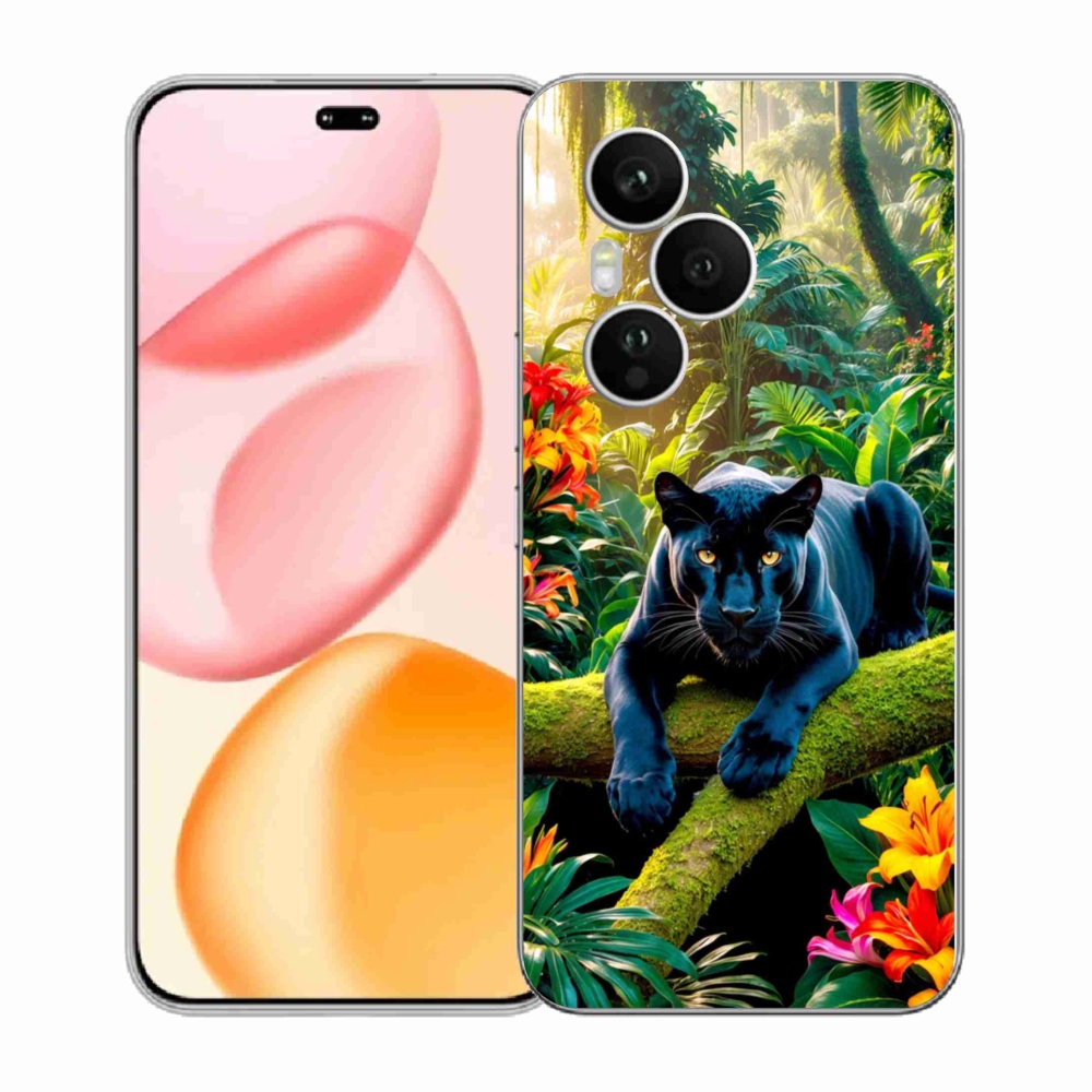 Gélový kryt mmCase na Honor 400 Pro - čierny panter v džungli