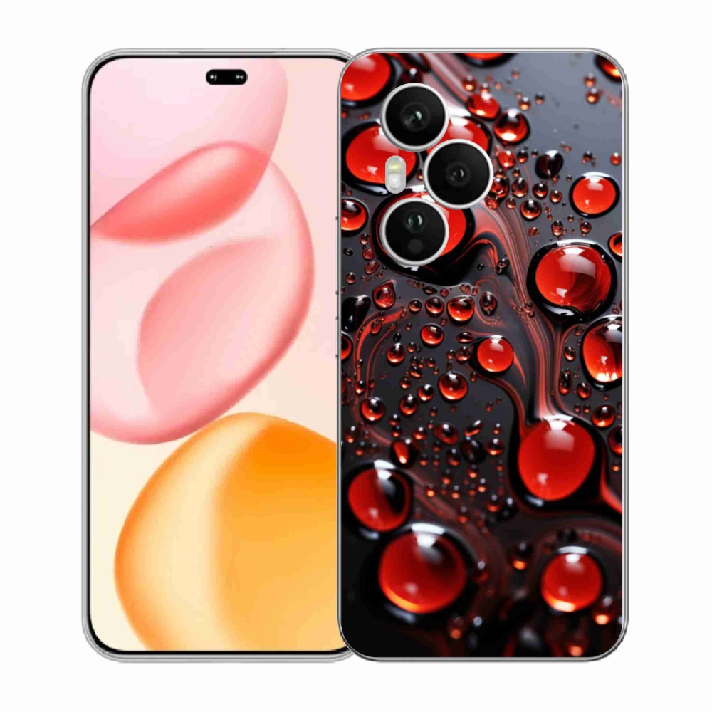 Gélový kryt mmCase na Honor 400 Pro - červené kvapky 2